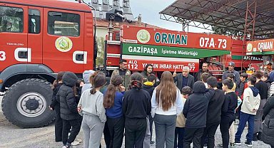 Öğrencilere ve vatandaşlara yangın eğitimi