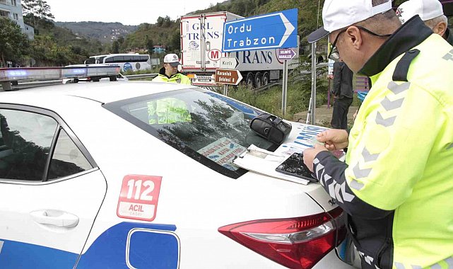 Ordu'da bir haftada yaklaşık 16 bin araç ve sürücüsü denetlendi