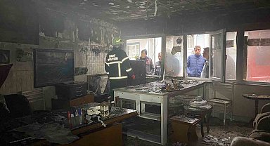 Ordu'da emlakçı dükkanında yangın