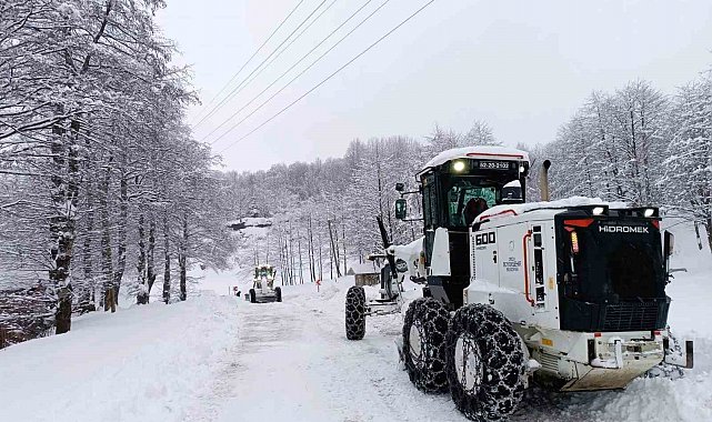 Ordu'da kardan kapanan 465 mahalle yolundan 342'si ulaşıma açıldı