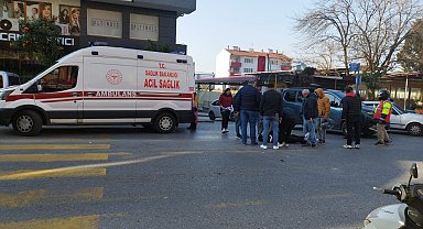 Otomobil ile motosiklet çarpıştı: 1 yaralı