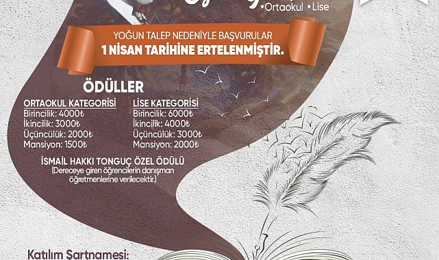 Öykü yarışması başvuru süresi uzatıldı