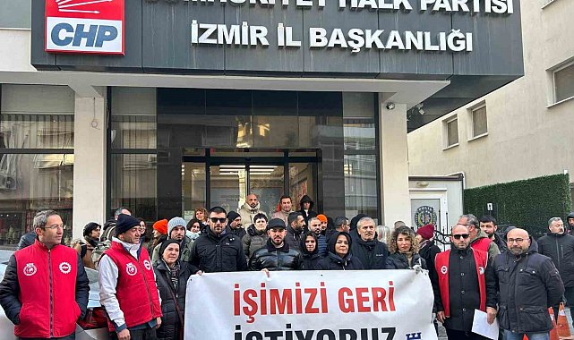 Özgür Özel sözünü tutmayınca işçiler parti binası önünde toplandı