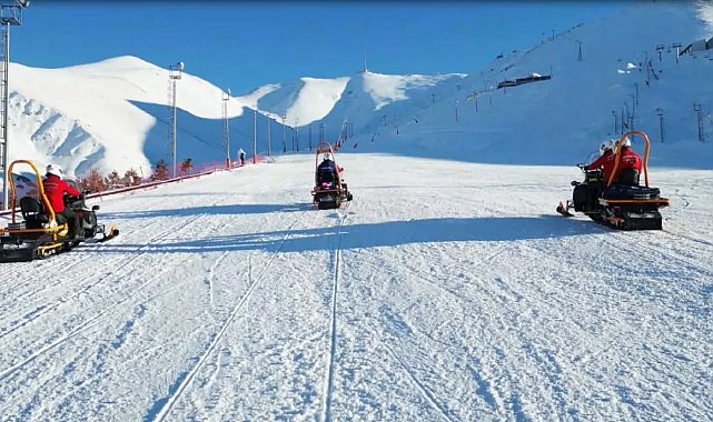 Palandöken'de yasaklı bölgede kayanlara 41 bin 342 TL ceza