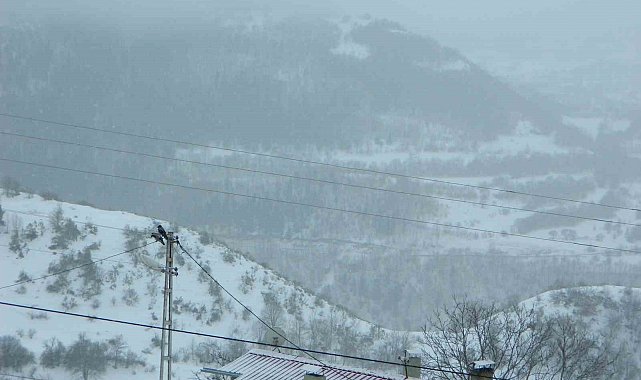 Posof güne karla uyandı