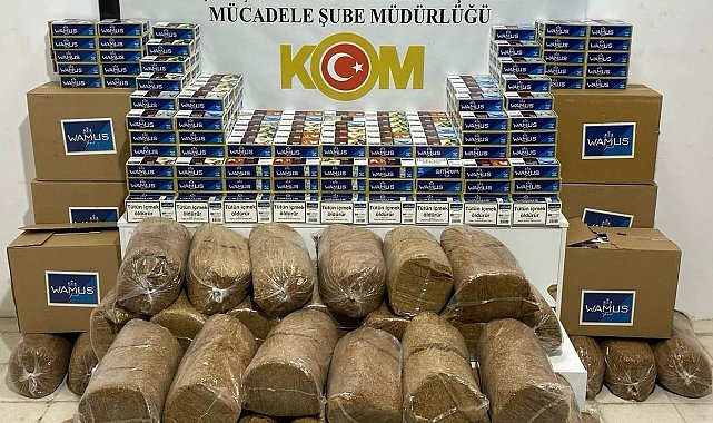 Samsun'da 177 bin adet kaçak makaron ve 350 kilo tütün ele geçirildi