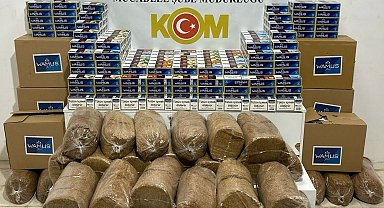 Samsun'da 177 bin adet kaçak makaron ve 350 kilo tütün ele geçirildi