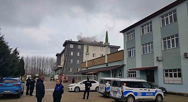 Samsun'da lise pansiyonunda baca yangını