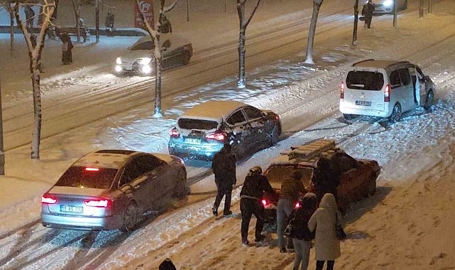 Samsun'da yoğun kar yağışı