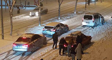 Samsun'da yoğun kar yağışı
