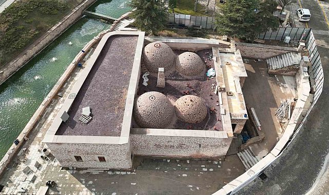 Sille Hacı Ali Ağa Hamamı'nın restorasyonu devam ediyor