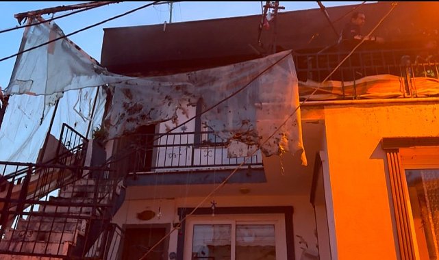 Söke'de tüp patladı, evde hasar oluştu