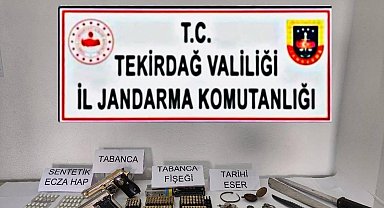 Tekirdağ'da düzenlenen operasyonlarda silah, uyuşturucu ve tarihi eser ele geçirildi