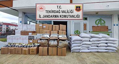 Tekirdağ'da kaçak tütün ve makaron operasyonları