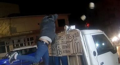 Tekirdağ'da zabıta ile peynir satıcıları arasında arbede: Peynirleri yola fırlattılar