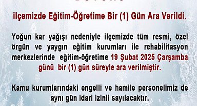 Tokat'ta bir ilçede eğitime ara verildi