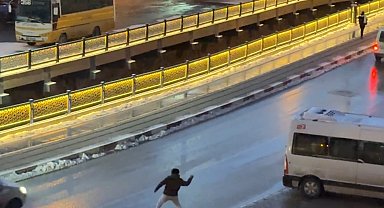 Tokat'ta çocukların tehlikeli oyunu kamerada