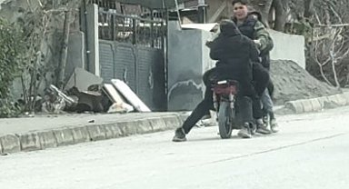 Tokat'ta çocukların tehlikeli yolculuğu kamerada