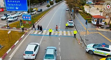 Tokat'ta yayalara yol vermeyen 445 sürücüye idari para cezası