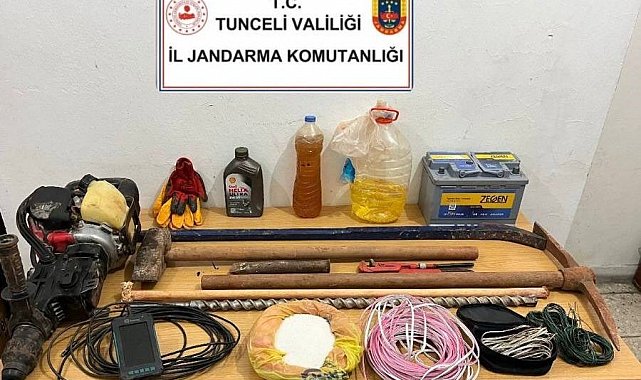 Tunceli'de, amonyum-potasyum nitratla kazı yapan 5 kişi yakalandı