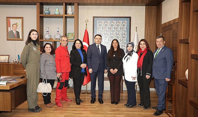 Türk Hava Kurumu'ndan Vali Musa Işın'a 100'üncü yıl ziyareti