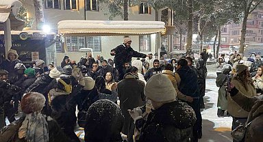 Ünye'de kar festivali renkli görüntülere sahne oldu