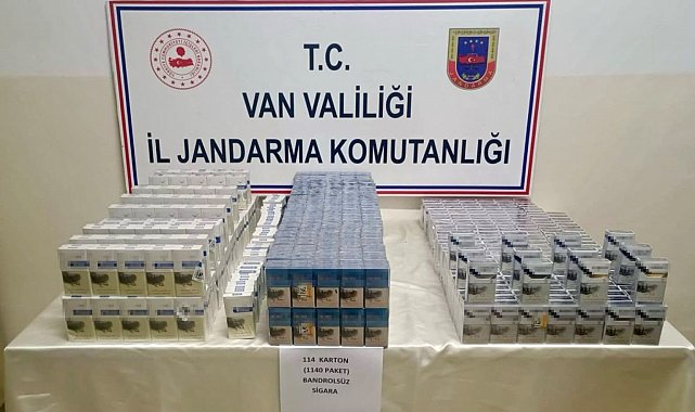 Van'da bin 340 paket kaçak sigara ele geçirildi