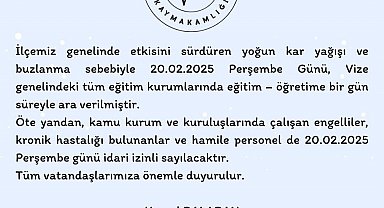 Vize'de okullar kar sebebiyle tatil edildi