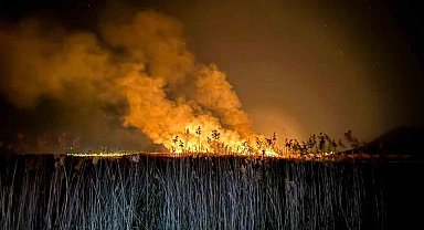 Yamadı Gölü alevlere teslim oldu, yangın 5 saatte kontrol altına alındı