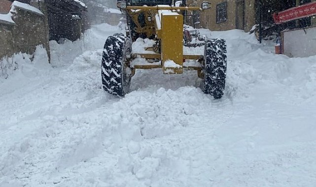 Yoğun kar yağışı Domaniç'te 13 köyü etkiledi, çalışmalar sürüyor