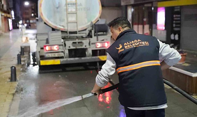Aliağa Belediyesinden bayram öncesi temizlik