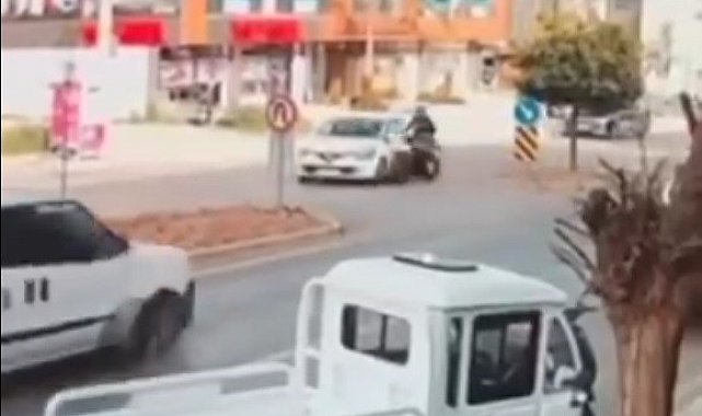 Bodrum'daki kaza güvenlik kamerasına yansıdı