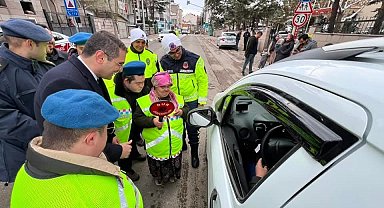 Bozkır'da Down sendromlu çocuklara trafik eğitimi verildi