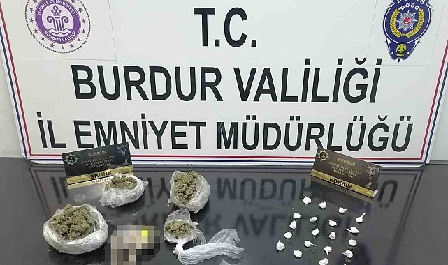 Burdur'da durdurulan araçtan uyuşturucu çıktı, 1 kişi tutuklandı