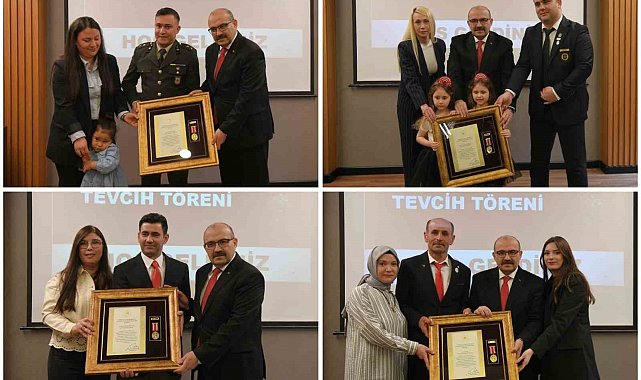 Devlet iftihar madalyaları 8 şehit yakını ve gazilere verildi