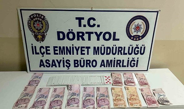 Dörtyol'da kumar oynayan şahıslar polise yakalandı