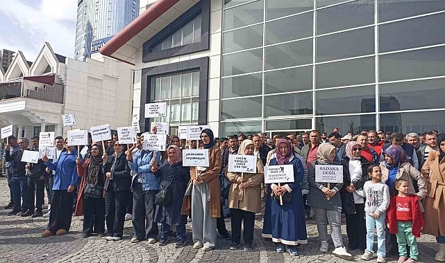 Doruk Madencilik işçileri aileleriyle Yıldızlar Holding önünde