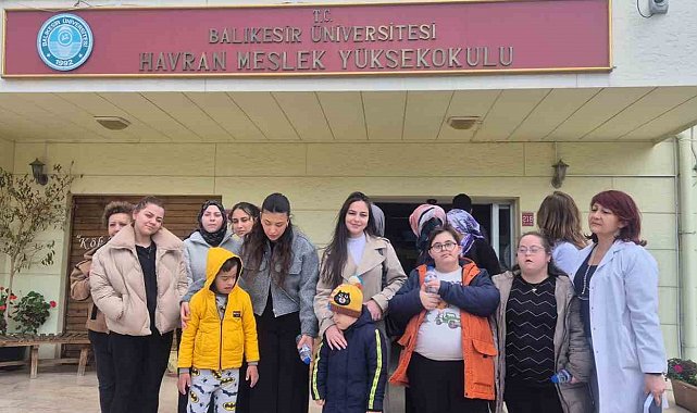 Down sendromlu çocuklar Havran Meslek Yüksekokulu'nda ağırlandı