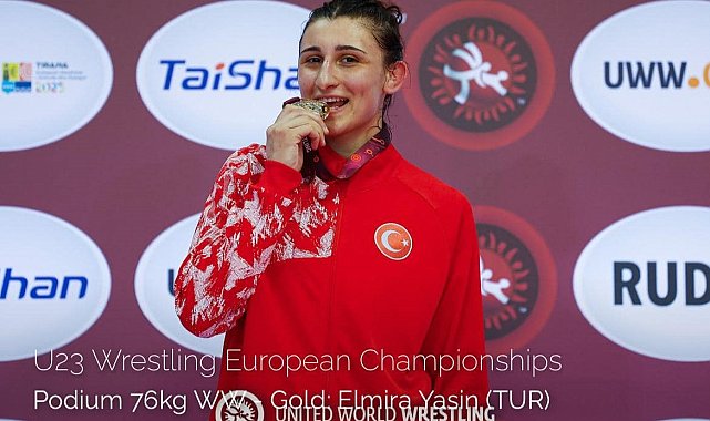 Erzincanlı milli güreşçi Elmira Yasin Avrupa şampiyonu oldu