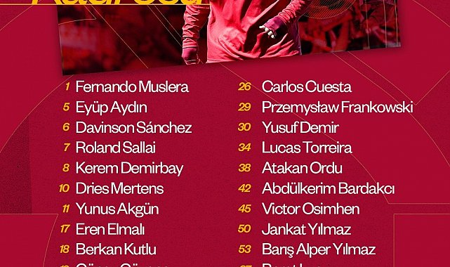 Galatasaray'ın, Alanyaspor maçı kamp kadrosu belli oldu