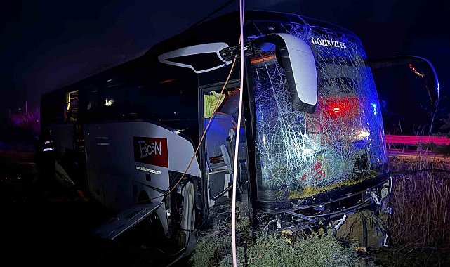 Gelibolu'da otobüs yoldan çıktı: 11 yaralı