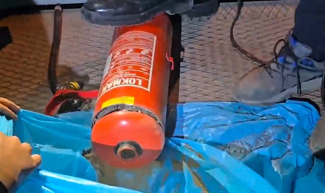 Iğdır'da yangın tüplerine gizlenmiş 11 kilo 150 gram eroin ele geçirildi