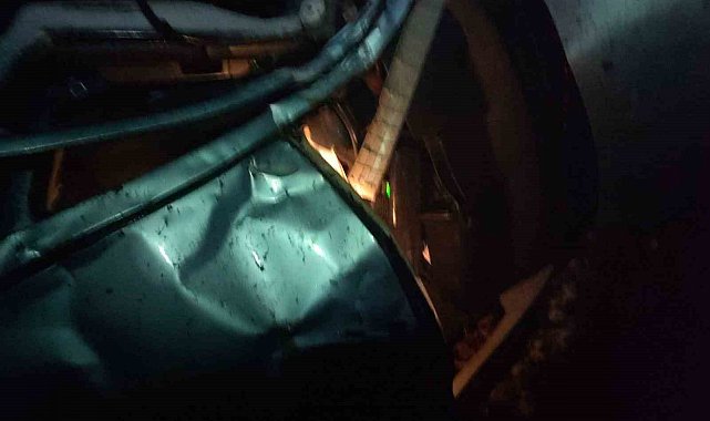 İmamın kontrolünden çıkan otomobil 70 metreden şarampole yuvarlandı