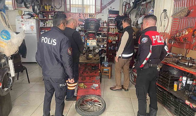 İskenderun'da motosiklet tamircileri denetlendi