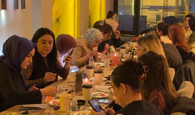 Kadınlar seramik ve boyama etkinliğinde hünerlerini gösterdiler