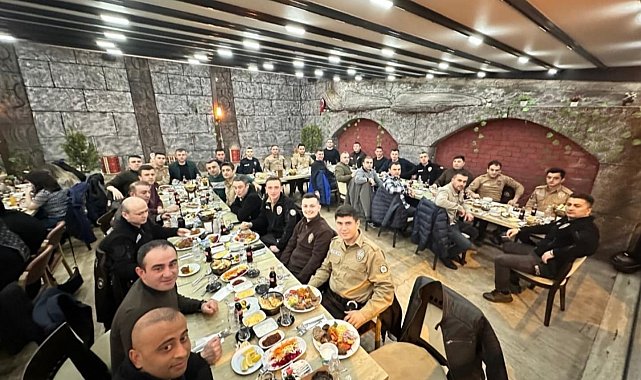 Karadeniz Ereğli'de bekçiler ve amirleri iftar yemeğinde buluştu
