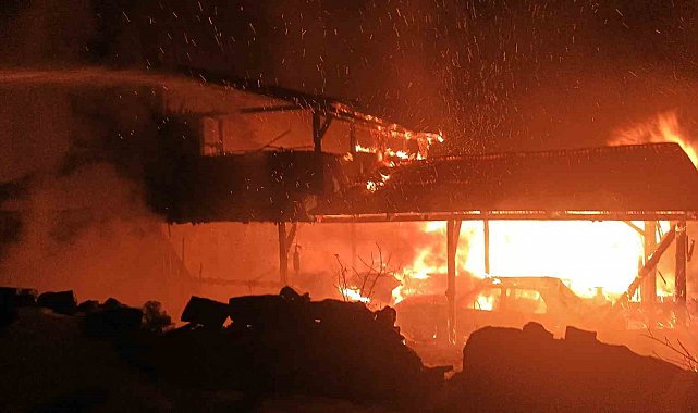 Kastamonu'da garajda çıkan yangında otomobil ve traktör kullanılmaz hale geldi