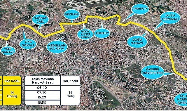 Kayseri'de toplu ulaşım ağı genişliyor