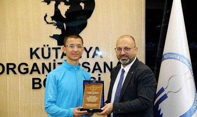 Kütahya OSB yönetimi, Türkiye derecesi elde eden öğrencileri onurlandırdı