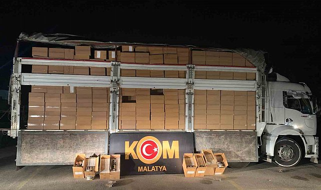 Malatya'da 7 milyon 250 bin adet makaron ele geçirildi